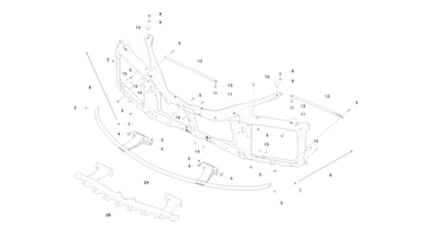 Front bumper (fascia) carrier - single motor nikolacars