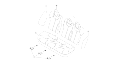 2nd row seat assemblies - base trim nikolacars