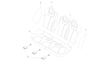 2nd row seat assemblies - performance trim nikolacars