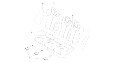 2nd row seat assemblies - premium trim nikolacars