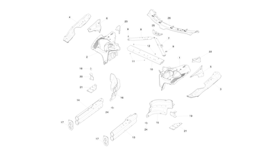 Front inner panels - rear wheel drive nikolacars