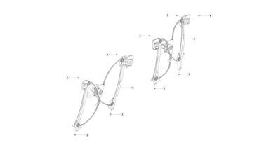 Front and rear door glass regulator nikolacars