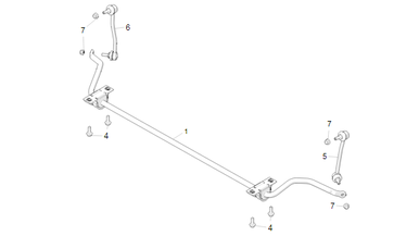 Front stabilizer bar and links nikolacars