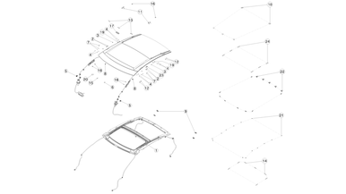 Panoramic roof assembly nikolacars