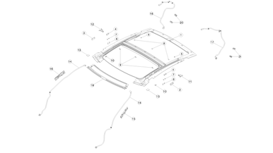 Panoramic roof frame and drain tubes nikolacars