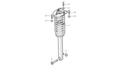 Rear coil spring and damper nikolacars