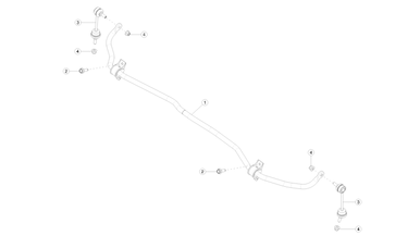 Rear stabilizer bar and links nikolacars