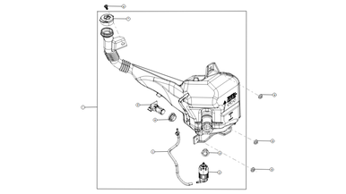 Windshield washer bottle and pump nikolacars