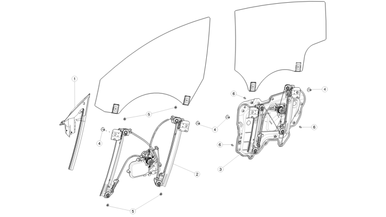 Front and rear door glass regulator nikolacars