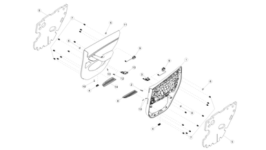 Rear door trim pad nikolacars