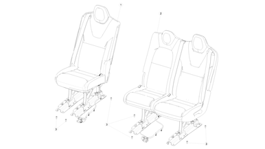 2nd row 60/40 seat assemblies (until august 2017) nikolacars