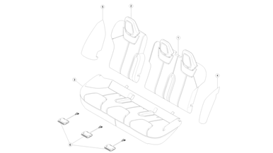 2nd row seat assemblies - premium trim nikolacars