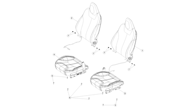 Front seat assemblies - base trim nikolacars