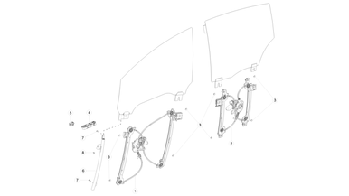 Front and rear door glass regulator nikolacars