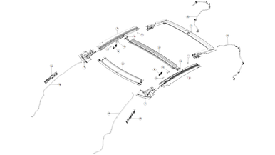 Panoramic roof frame and drain tubes nikolacars