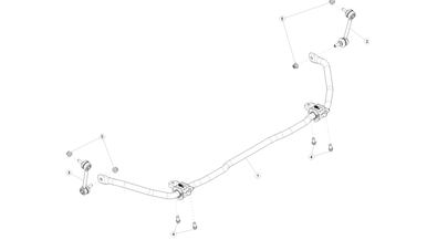 Rear stabilizer bar and links nikolacars