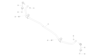 Rear stabilizer bar and links nikolacars