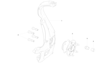 Front knuckle - hub and bearing nikolacars