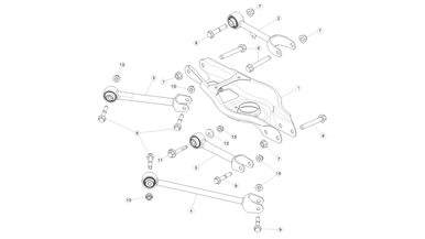 Rear suspension arms nikolacars