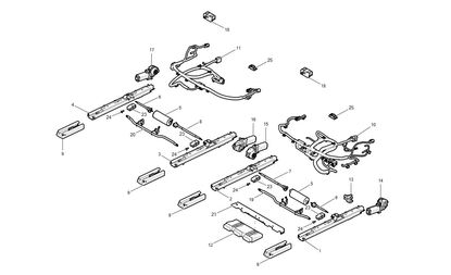 SLIDE MOTOR FOR SEAT WITH NO MEMORY FUNCTION, MOTOR A ON MOTOR MAP