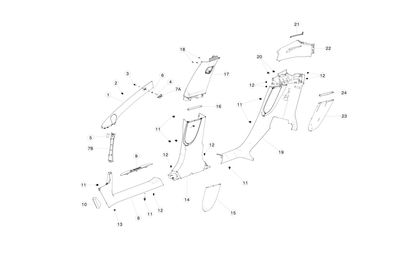 ASY, A-PLR UPPER TRIM LH, ALCANTARA