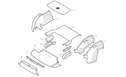 TRUNK TRIM REAR FOOTWELL - SUBWFR