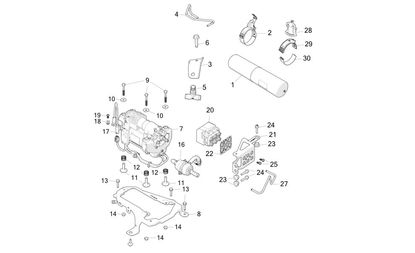 AIR SUSP RESERVOIR W/ FILL VALVE MOUNT - CRADLE