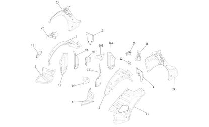 REINF - RR LAMP HOUSING LH SVC