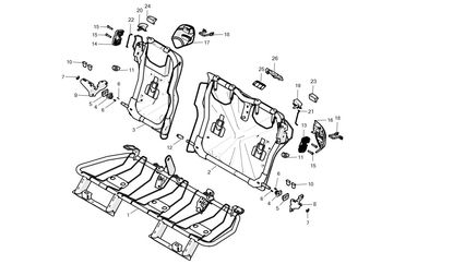 SEAT BACK FRAME ASSEMBLY 60% SIDE LH