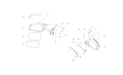 EXTERIOR MIRROR SKULL CAP LH