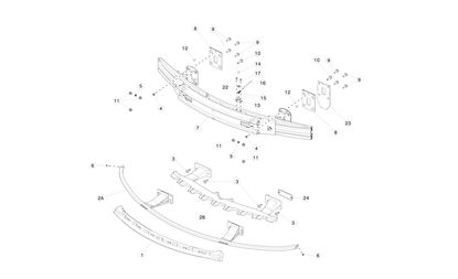 BRKT - ISOLATOR - BUMPER BEAM