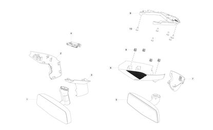 COVER, LH, RAIN SENSOR (lower mount mirror)