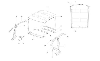 ASY-BOW ROOF B PILLAR SVC