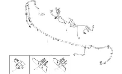 S2/S5 RETAINERS (Park Assist Fnt Fascia)