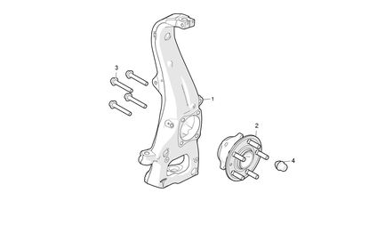 FRONT LEFT SUSPENSION KNUCKLE ASSSEMBLY - DUAL MOTOR