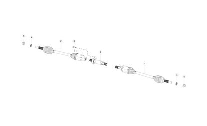 HALFSHAFT, FR, LH, MODEL S HPDM