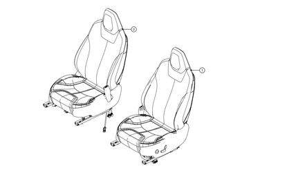 CA - ASY, FRONT SEAT - PREM TAN LH