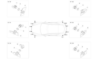 SENSOR, PARK ASSIST - TIBURON GREY