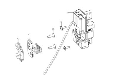 WATERSHIELD - REAR DOOR BS LATCH LH