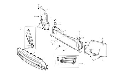 Sub-Asm of Forward Radar Brackets