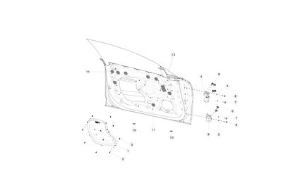 PLATE - FRONT DOOR LOWER, LEFT - PLASTIC