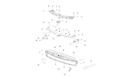 GRILLE COVER UPR, FR FASCIA MS2