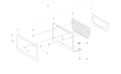 LICENSE PLATE BRACKET FRAME, NA, MS2