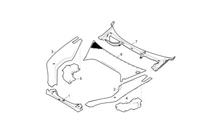 CAP, HOLE, UNDERHOOD APRON, MS