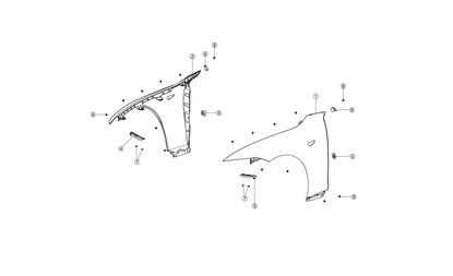 ASSY - FRONT FENDER, LH SVC