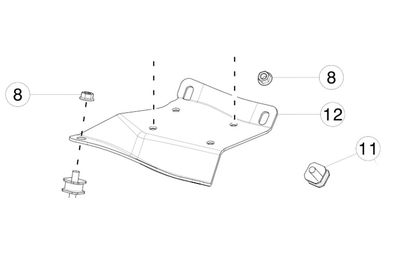 Кронштейн крепления компрессора кондиционера 2WD (1068997-00-C)