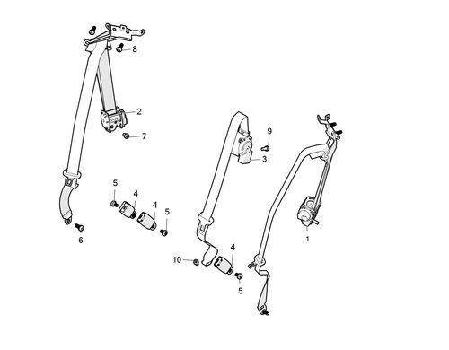 BOLT, 2ND ROW CENTER RETRACTOR