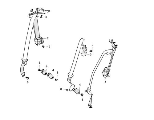 BOLT, 2ND ROW CENTER RETRACTOR