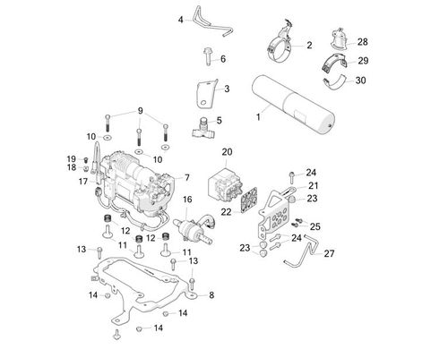 AIR SUSP RESERVOIR W/ FILL VALVE MOUNT - CRADLE