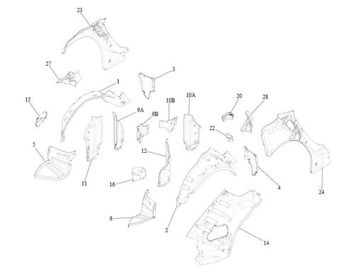 REINF - RR LAMP HOUSING LH SVC